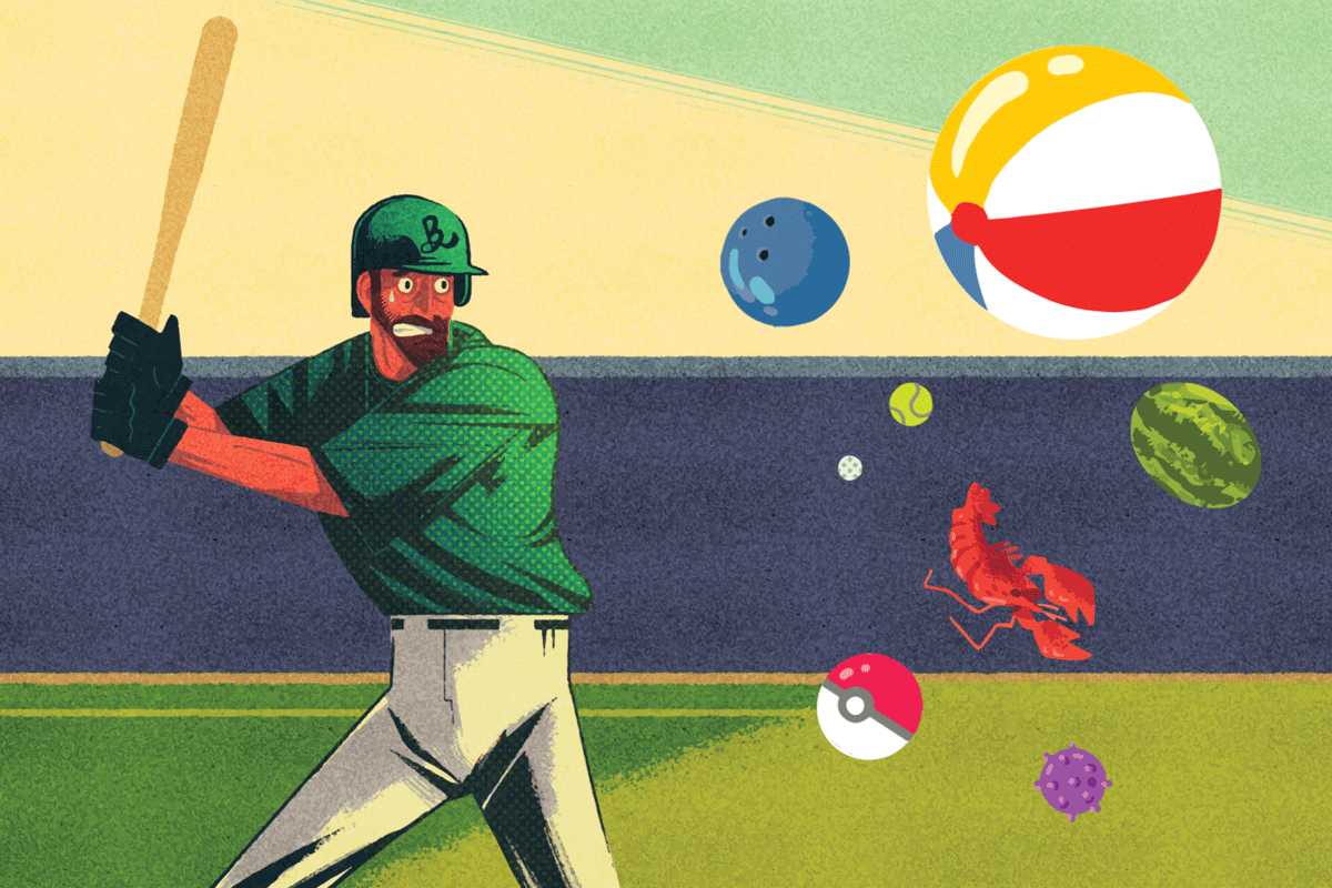 cartoon baseball game