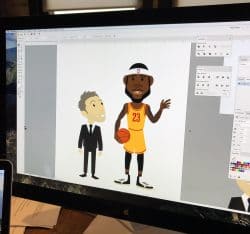 LeBron and Chris Hardwick Character Illustrations for Animation