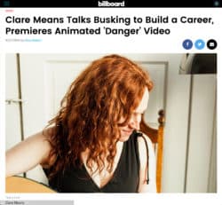 Clare Means Launches Animated Video by Zookeeper on Billboard's Site