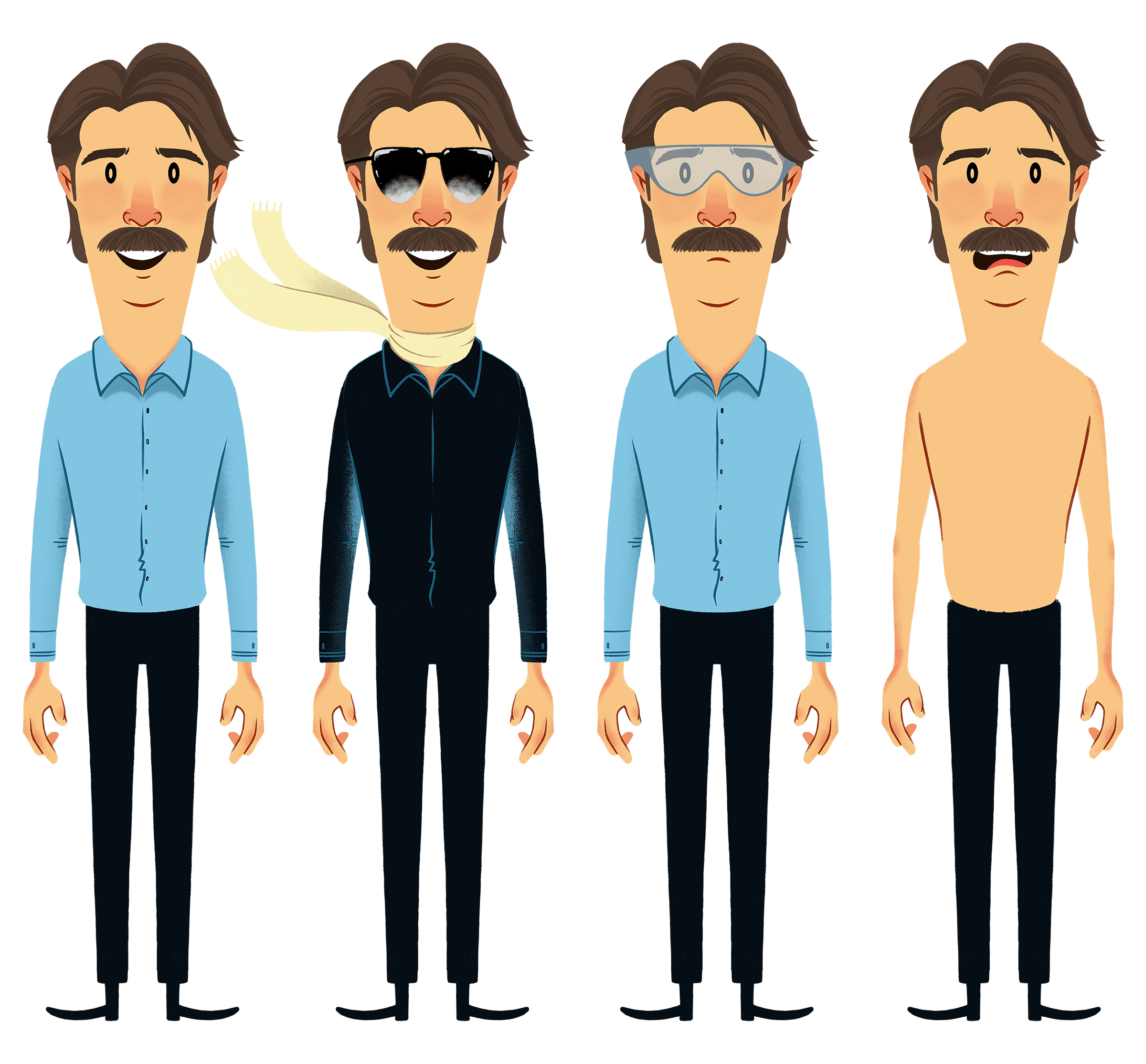 Jeff Foxworthy Character Illustration Variety