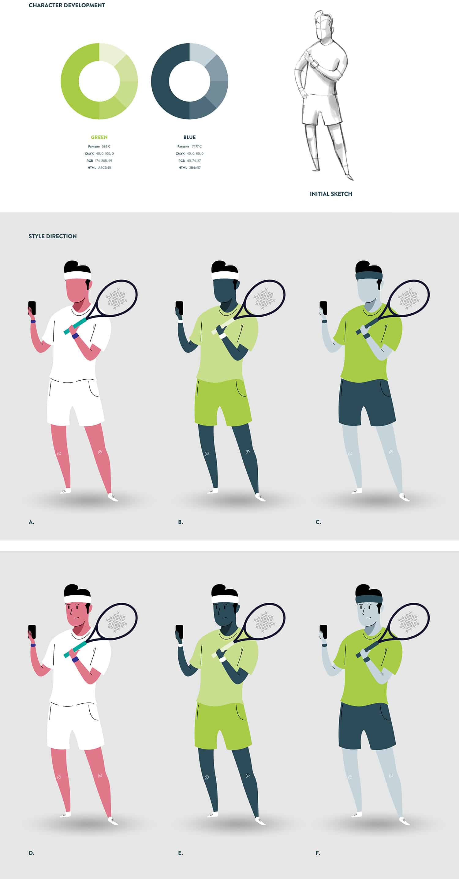 TennisPal Coach Male Character Development