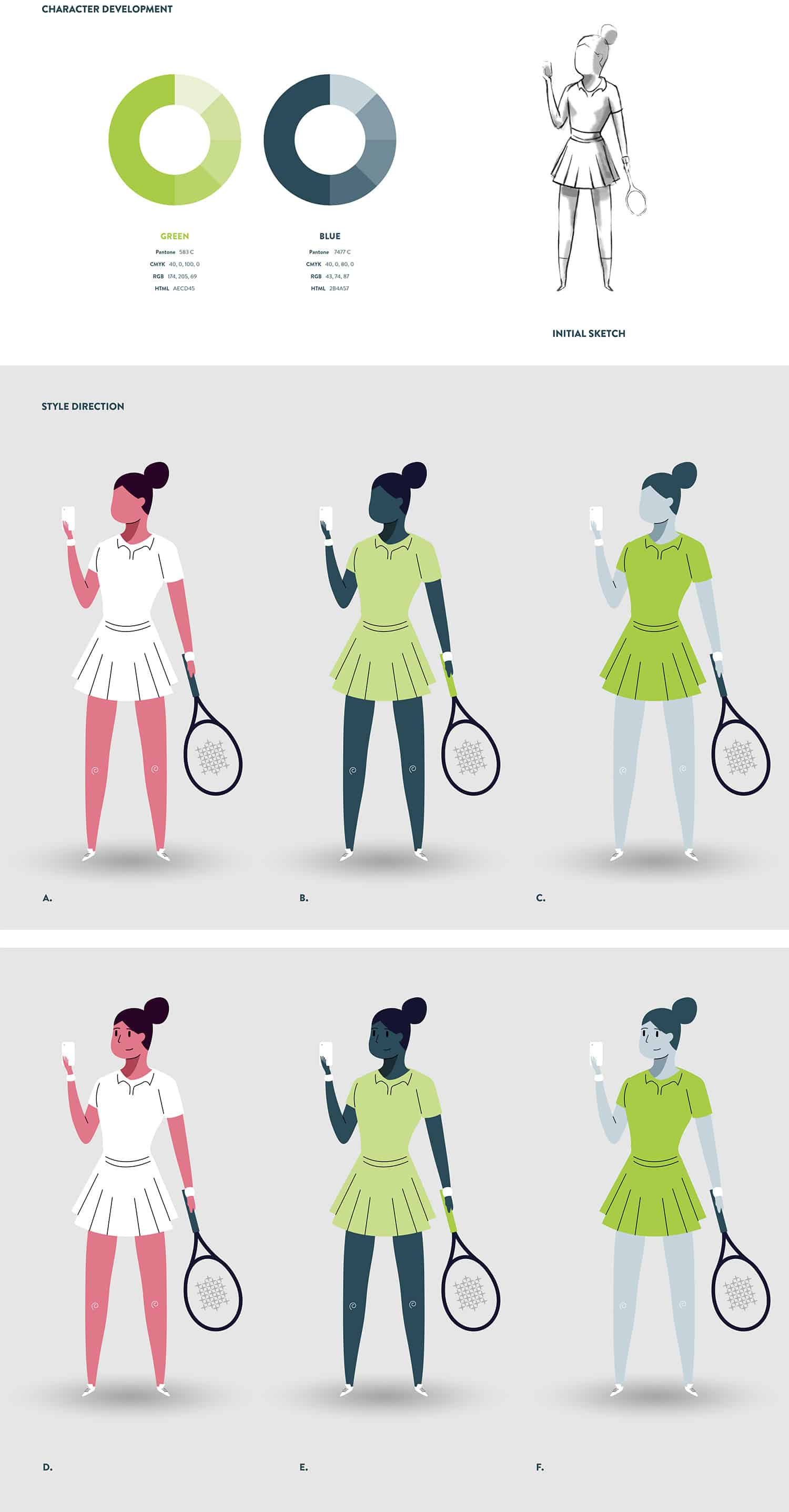 TennisPal Coach Female Character Development