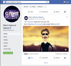 NBC Game of Games Facebook Animation