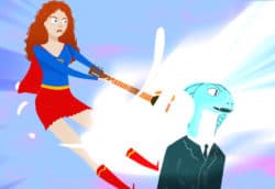 Super Clare illustration from music video animation by Zookeeper