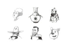 Adobe Puppet Maker Character Design Sketches