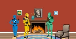 Don't Game Show Animation Illustration of Living Room