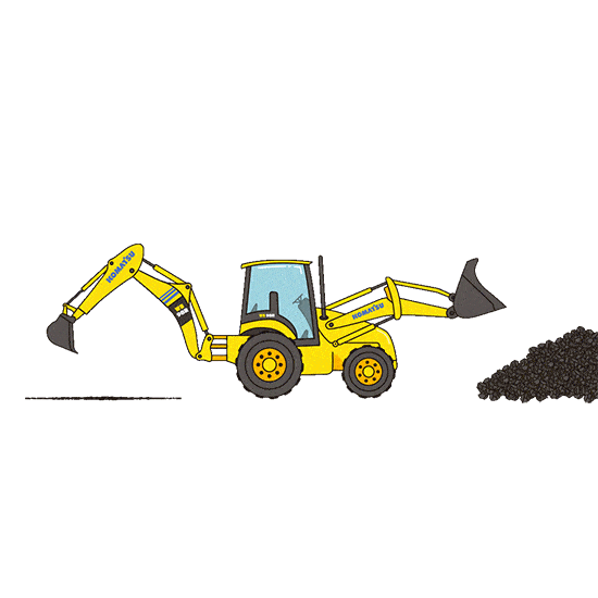 KomatsuBackhoeLoaderAnimationV2