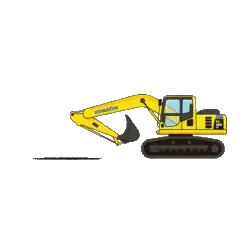 Komatsu Crawler Excavator Animation