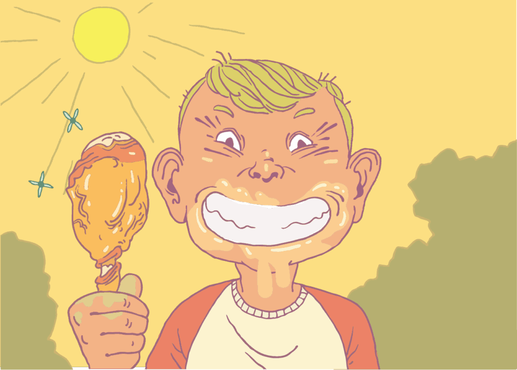 Illustrated Smiling Kid