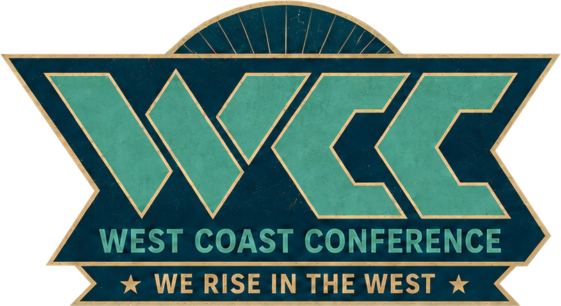 West Coast Conference We Rise in the West Campaign Graphic